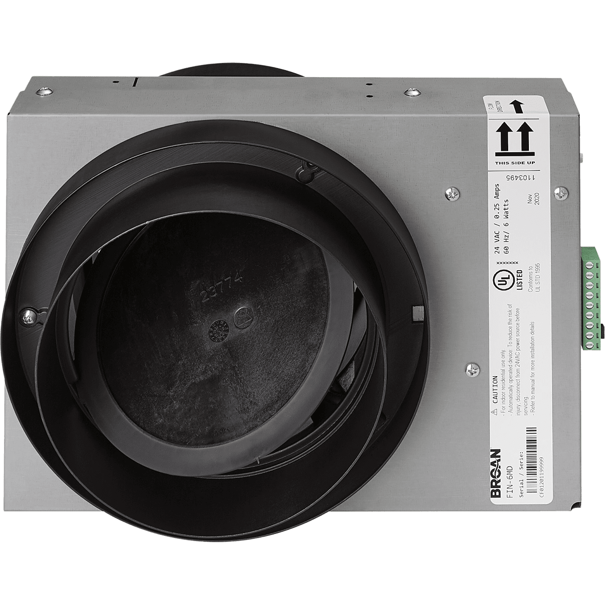 Broan FRESH-IN Motorized Supply Damper - Front