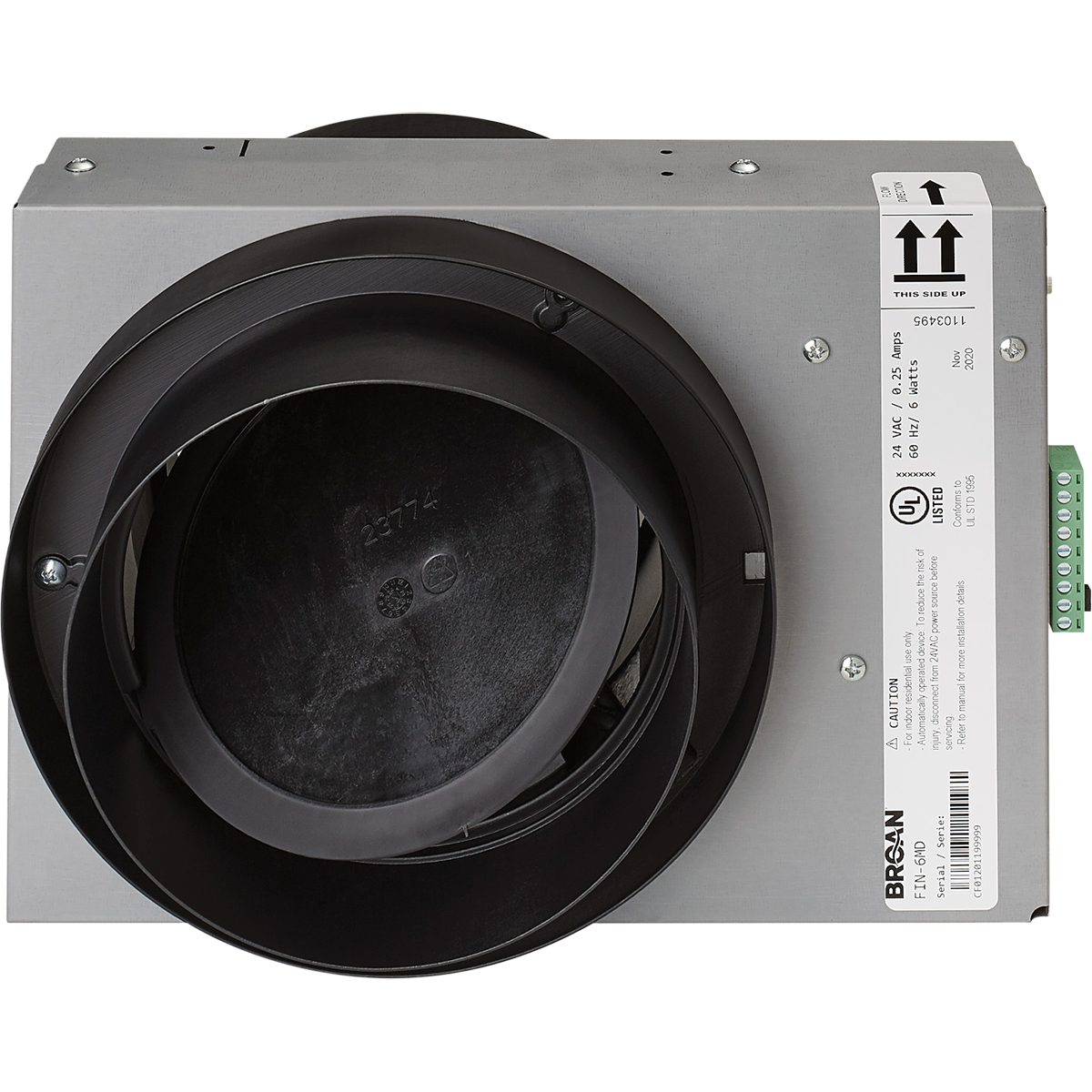 Broan FRESH-IN Motorized Supply Damper - Front