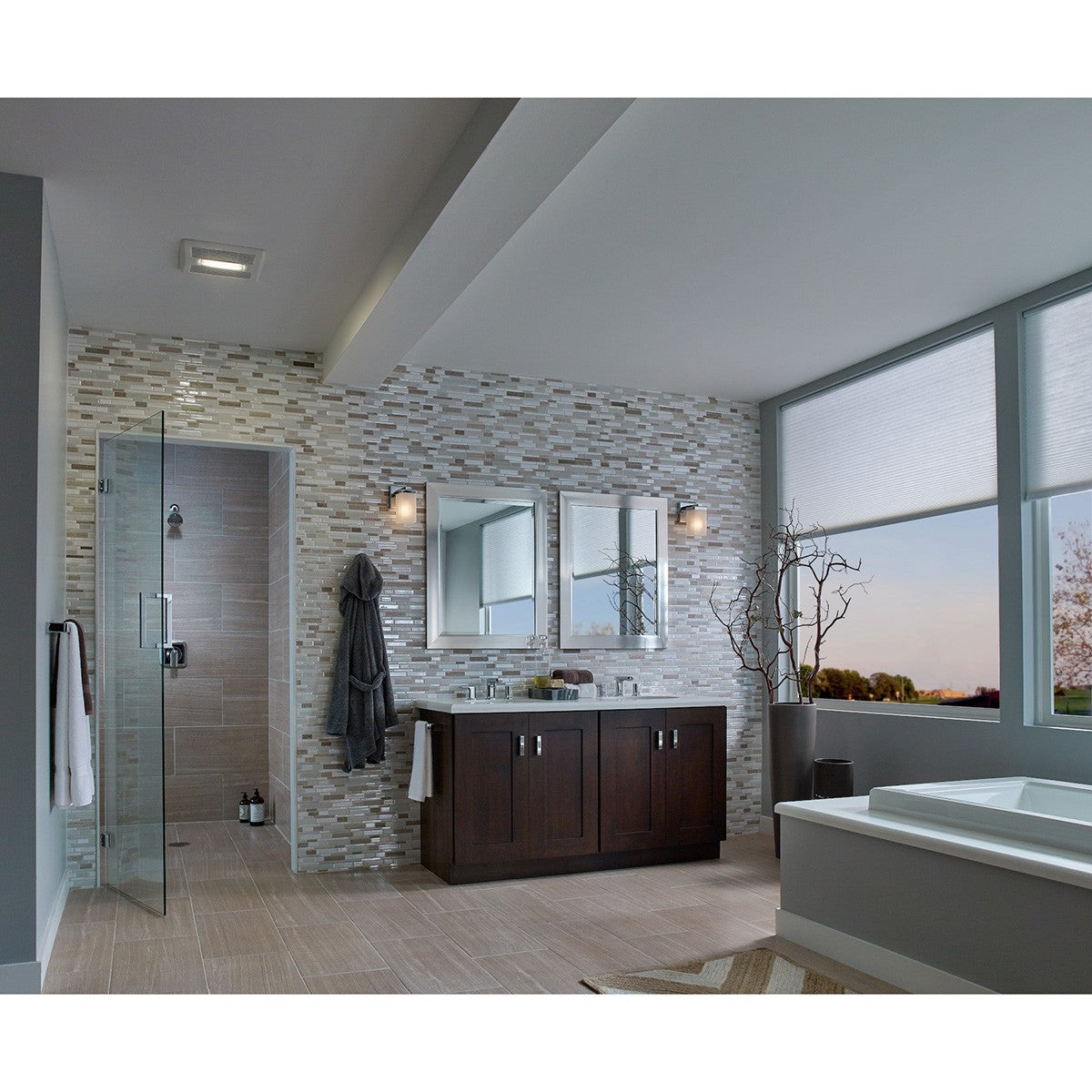 Broan Flex DC Series 50-100 CFM Bathroom Exhaust Fan with LED Light