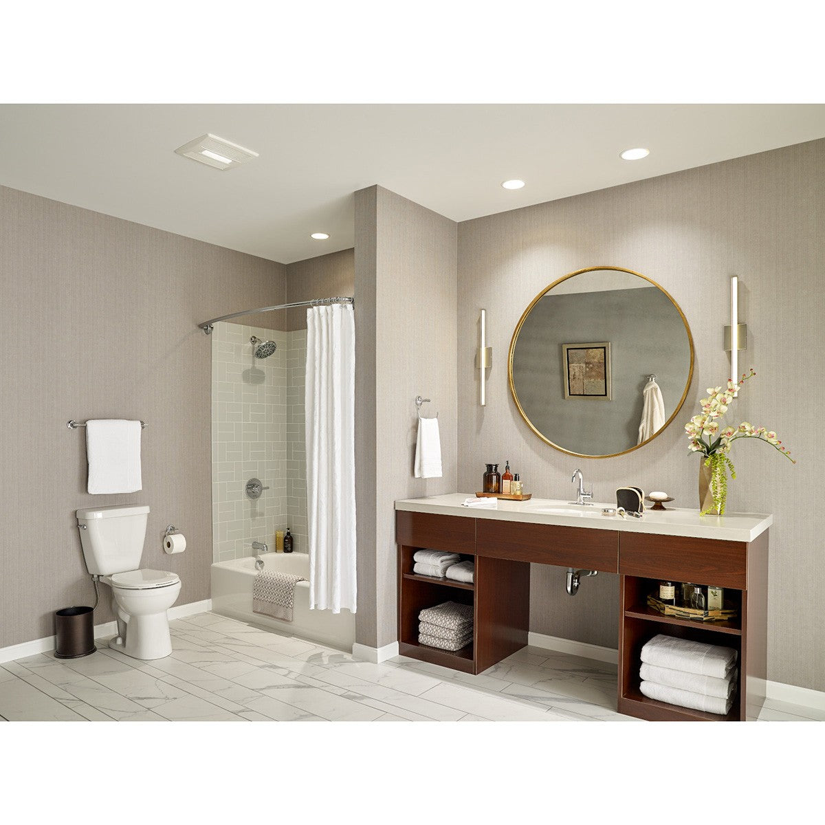 Broan Flex DC Series 50-100 CFM Bathroom Exhaust Fan with LED Light