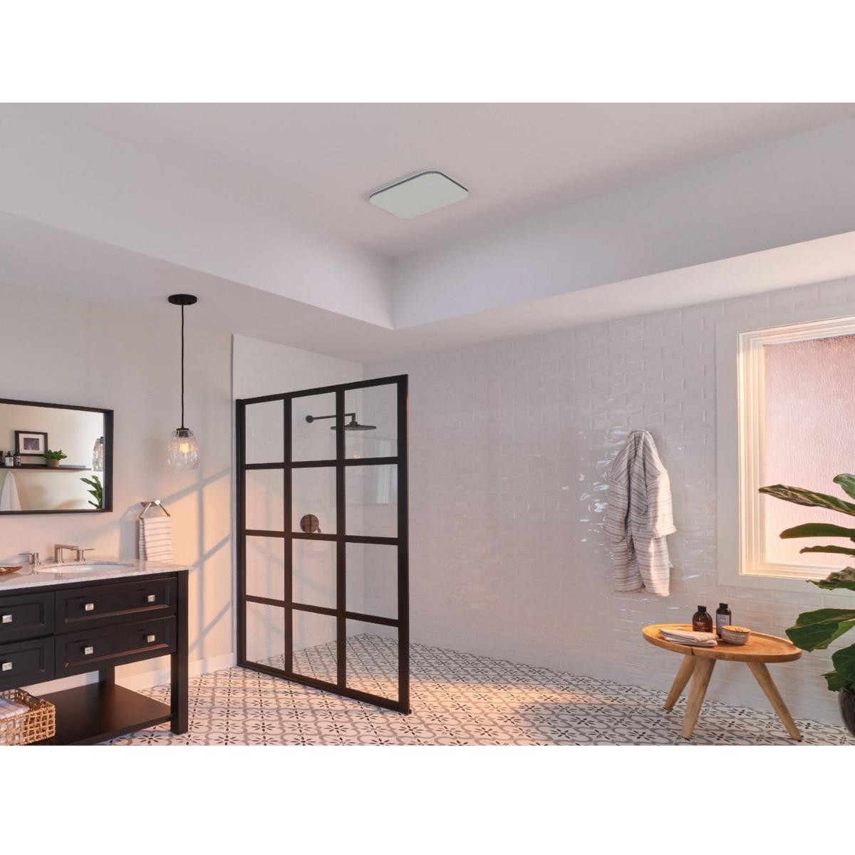 Broan FlexAir Selectable 80/110 CFM Bathroom Exhaust Fan w/ CleanCover Grille - Lifestyle 2