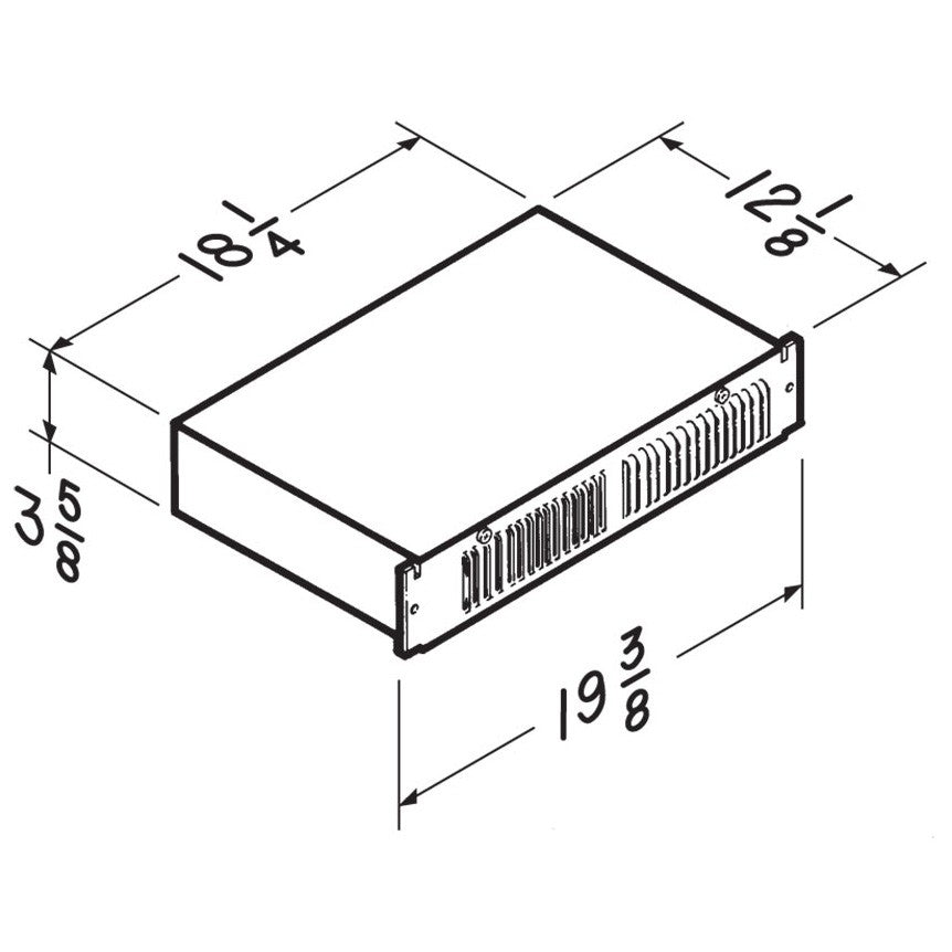 Broan Kickspace 1500W Fan Forced Heater - Dimensions