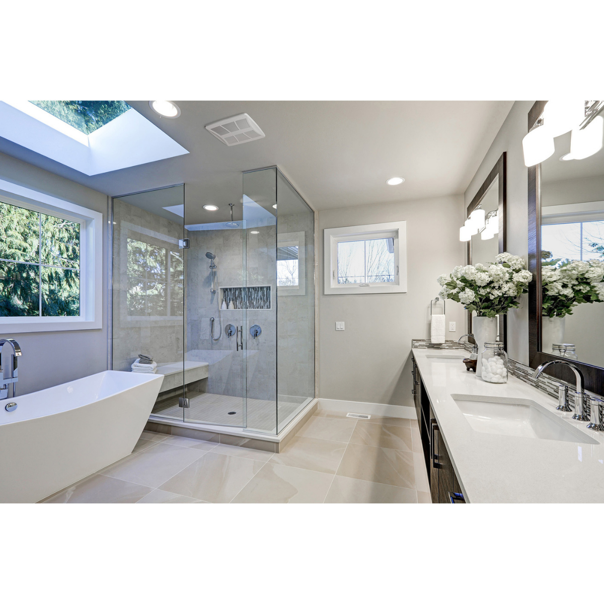 Broan LP510R2 Lo-Profile Gen 2 50-80-110 CFM Energy Star Bathroom Exhaust Fan - Lifestyle 1