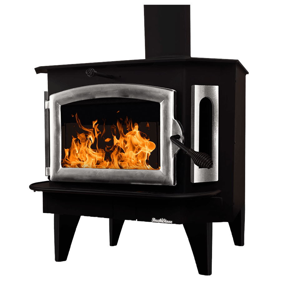 Buck Stove Model 91 Wood Burning Stove w/ Legs - Pewter