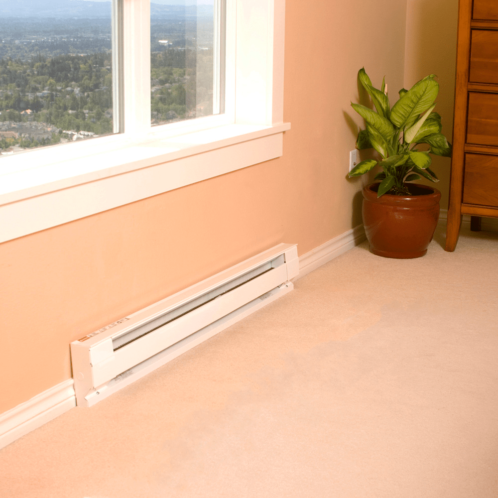 Cadet F Series 120V Baseboard Heater in Bedroom