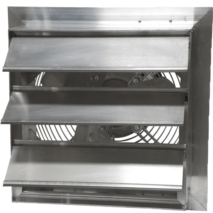 Canarm AX 12-In. Explosion Proof Aluminum Wall Mount Shutter Exhaust Fan - Single Phase - Front