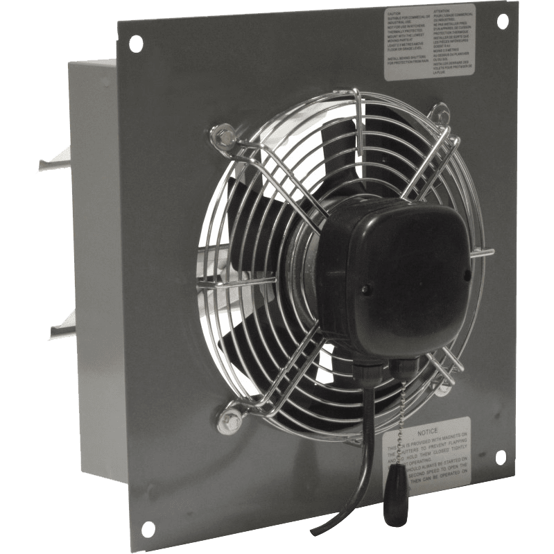 Canarm 8-in. Two Speed Shutter Mounted Exhaust Fan - Back
