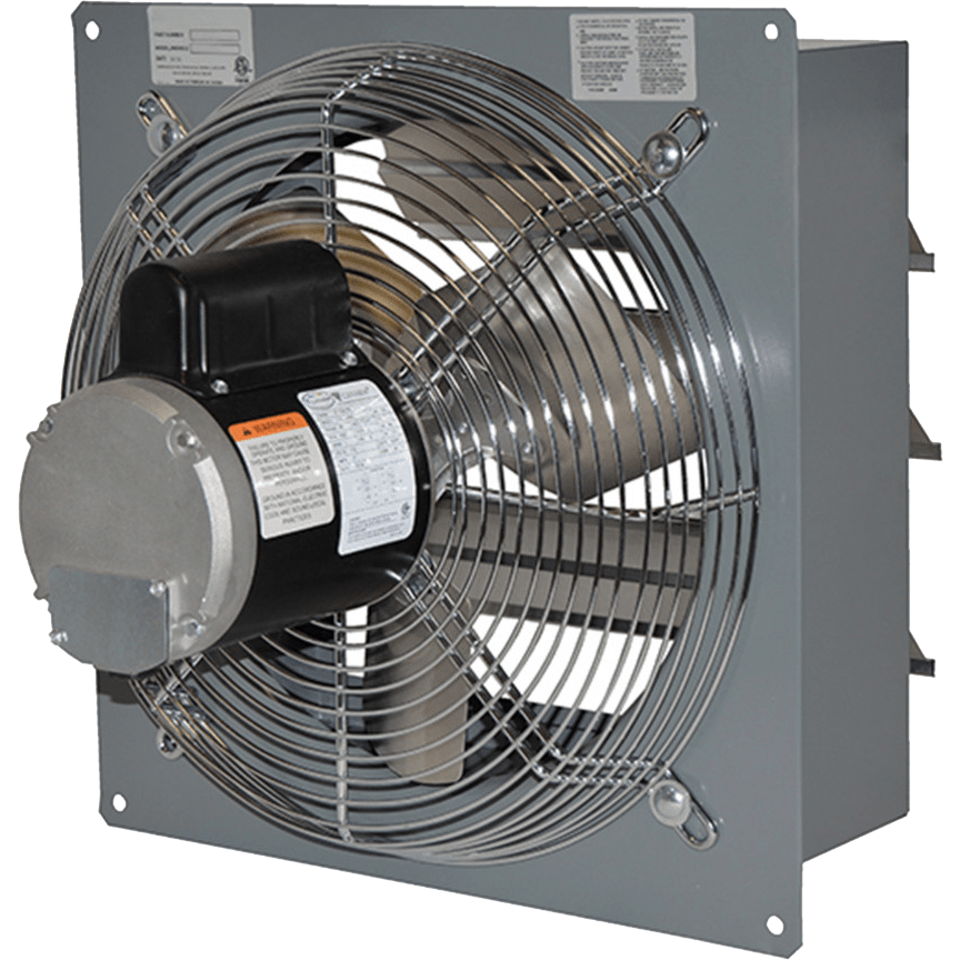 Canarm 10-in. Two Speed Shutter Mounted Exhaust Fan - Back