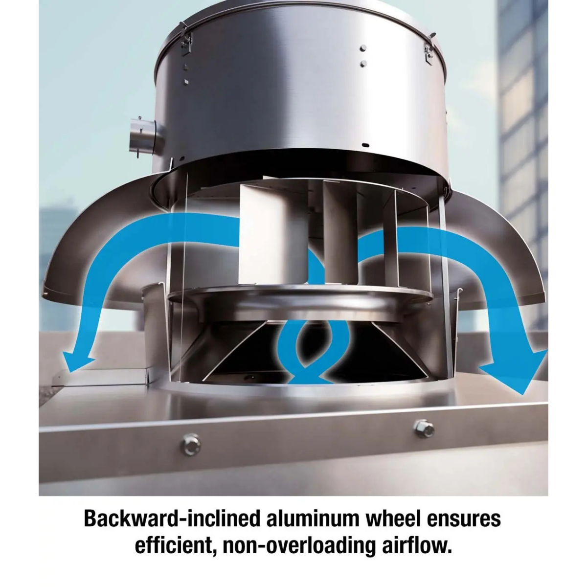 Canarm Spun Aluminum Direct Drive Downblast Exhauster - Infographic 3
