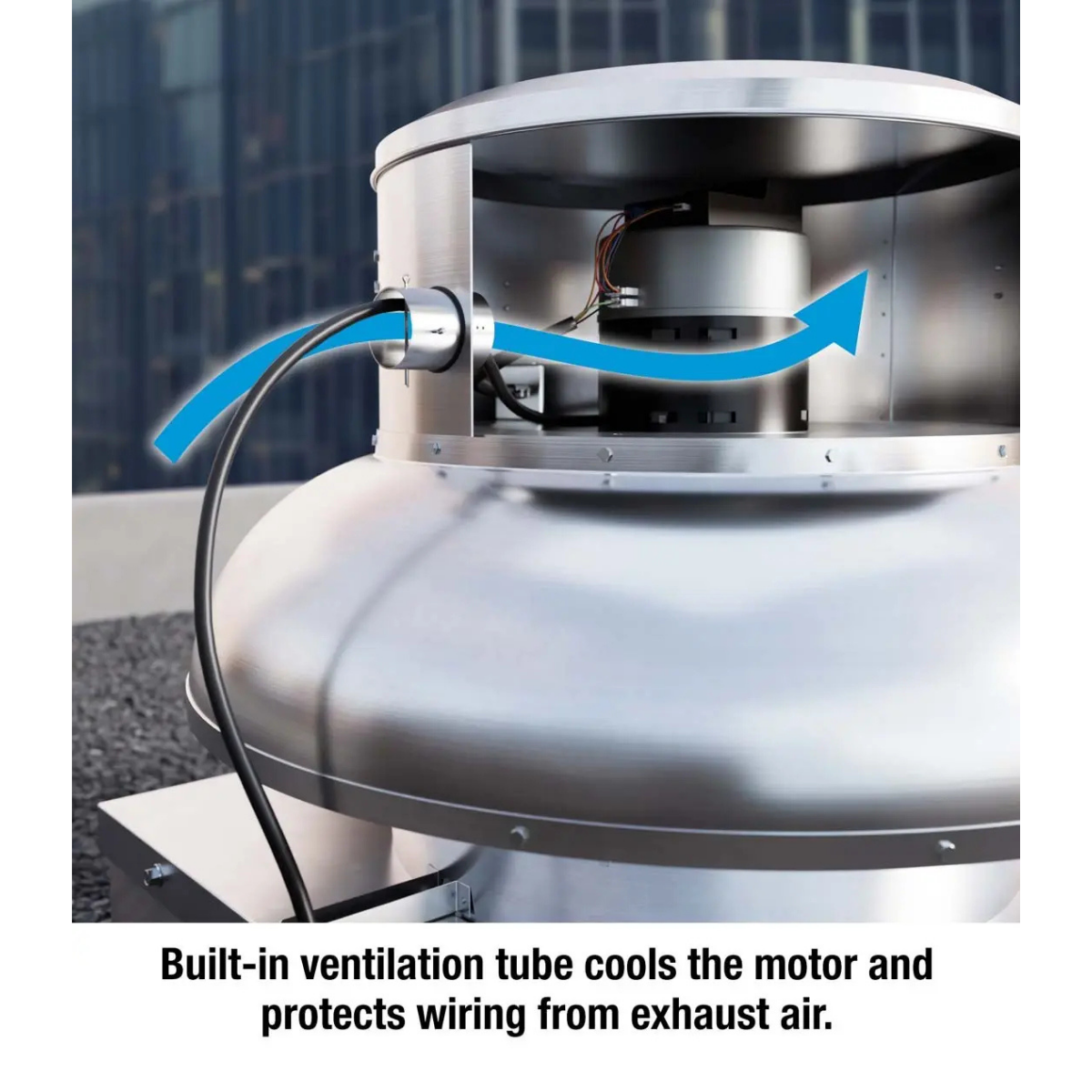 Canarm Spun Aluminum Direct Drive Downblast Exhauster - Infographic 4