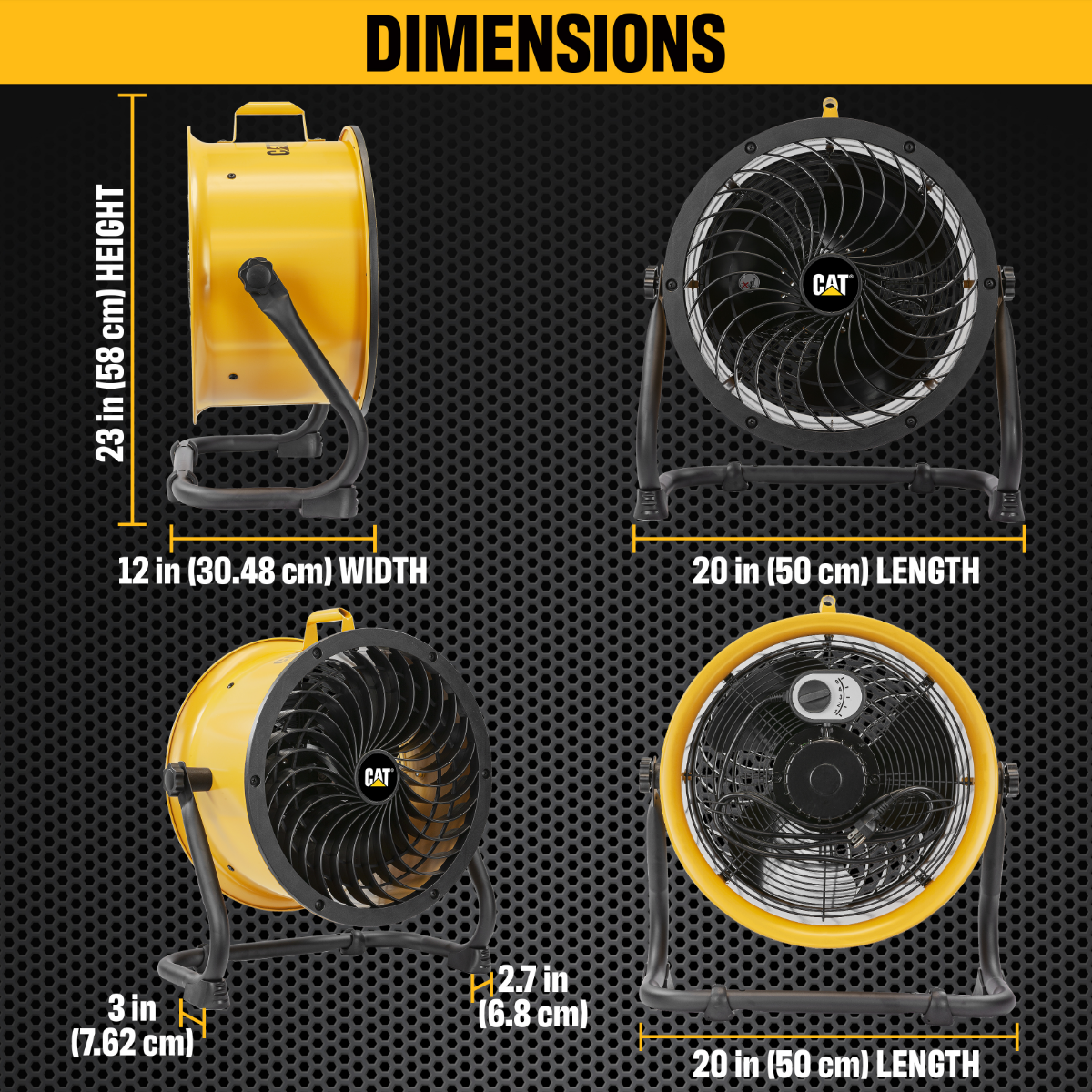 Caterpillar 14-In. High Velocity Drum Fan - Infographic 3