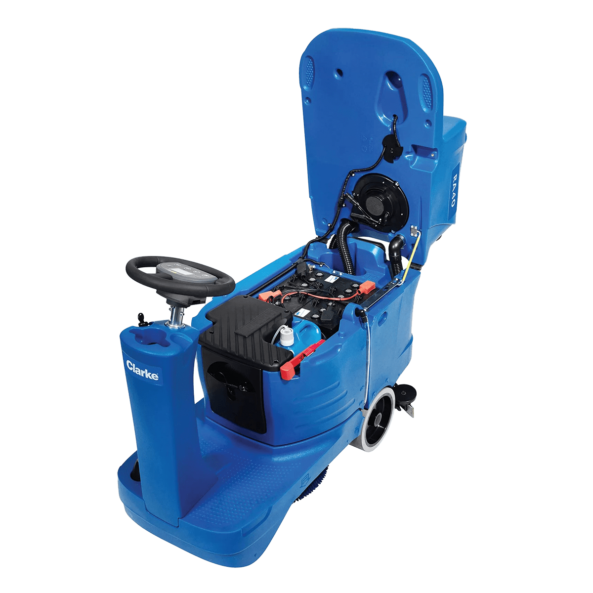 Clarke RA40 20D Battery Micro Rider Floor Scrubber - Battery Compartment