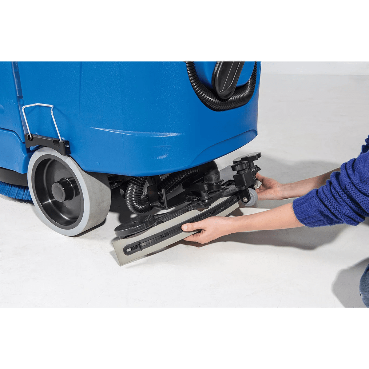 Clarke RA40 20D Battery Micro Rider Floor Scrubber - Squeegee Installation
