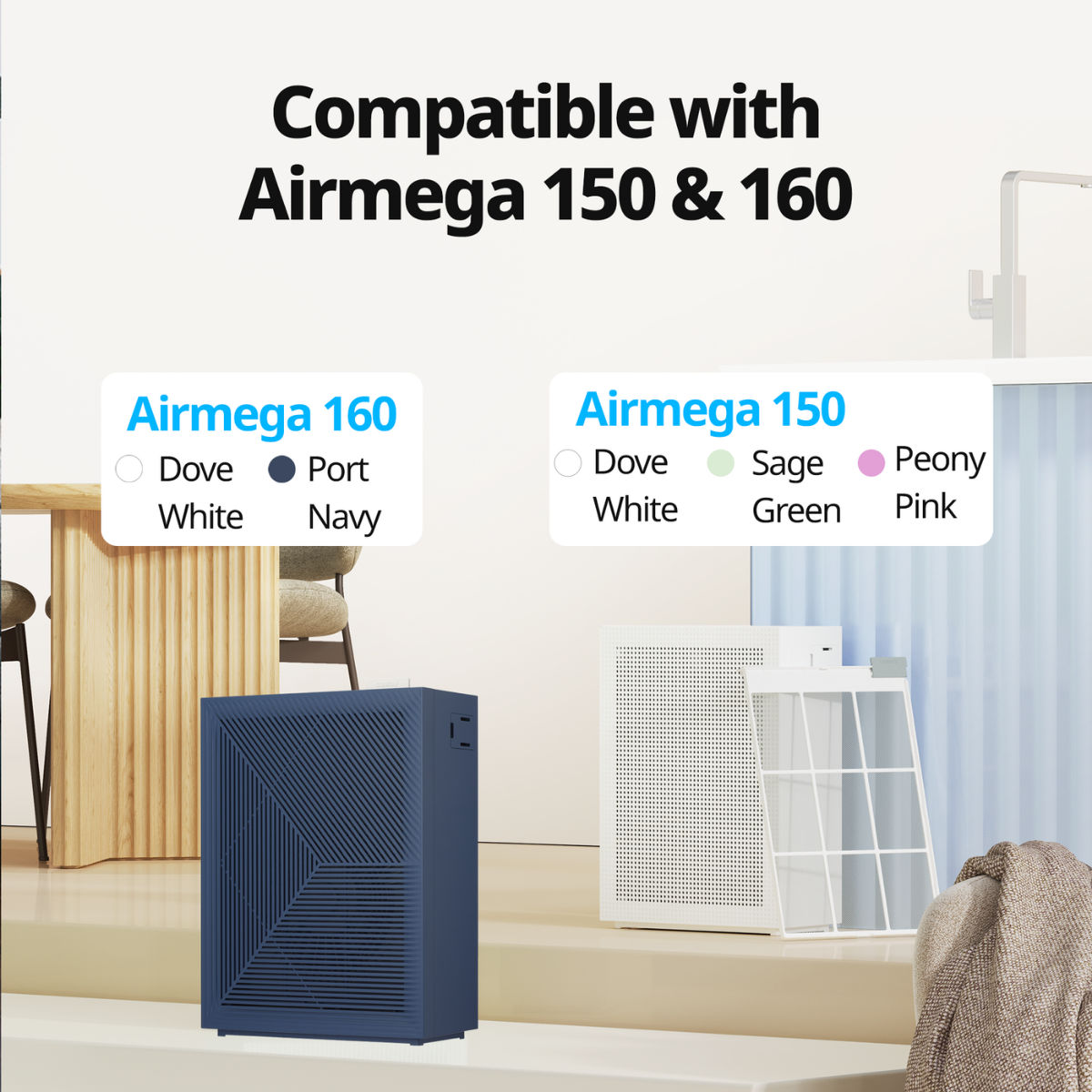 Coway Airmega 150 & 160 HEPA Filter Set - Infographic 1
