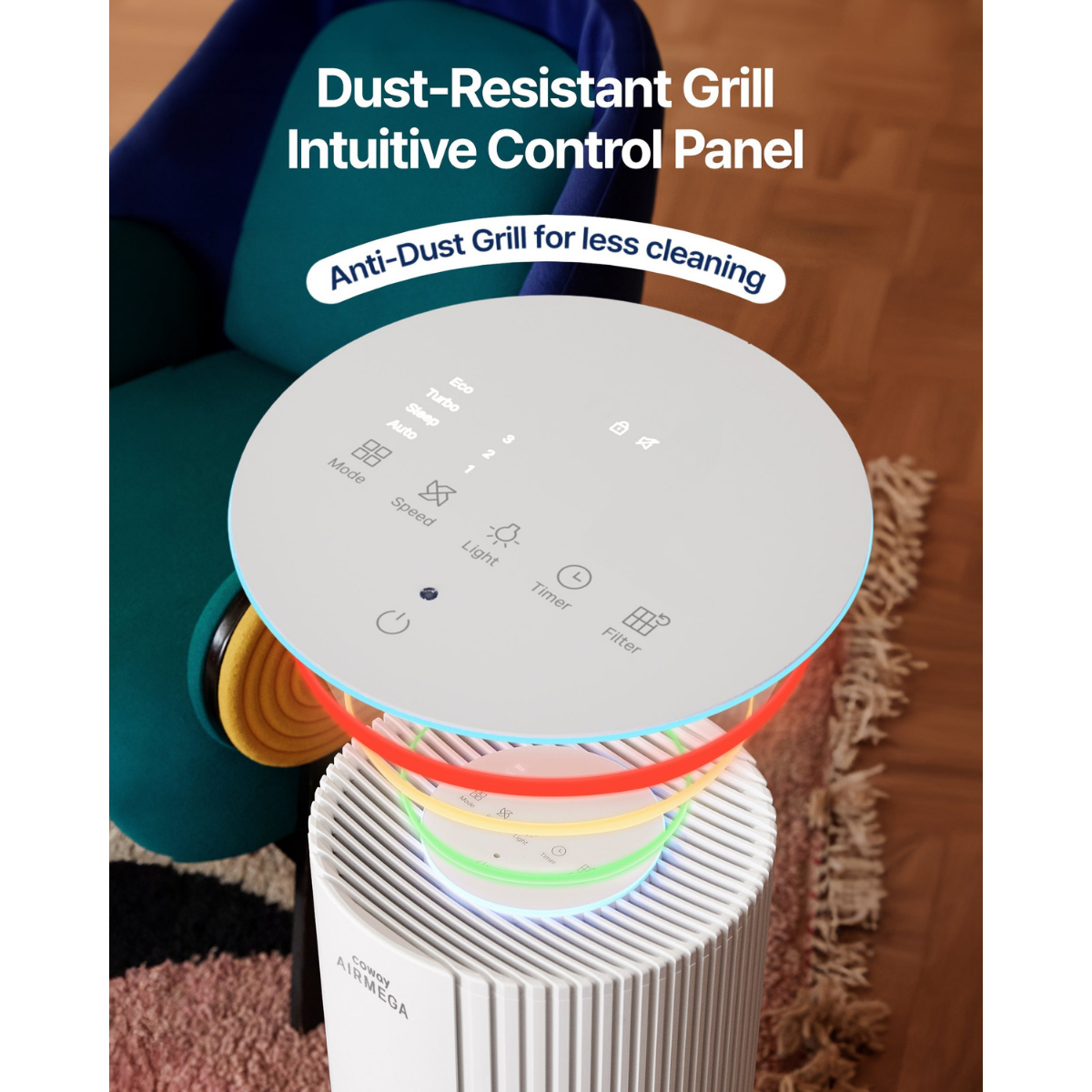 Coway Airmega 350 Large Room Whole Home HEPA Air Purifier - Infographic 7