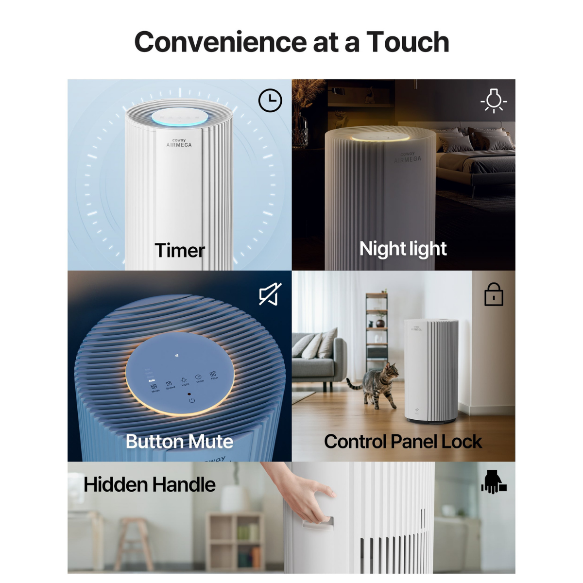 Coway Airmega 350 Large Room Whole Home HEPA Air Purifier - Infographic 9