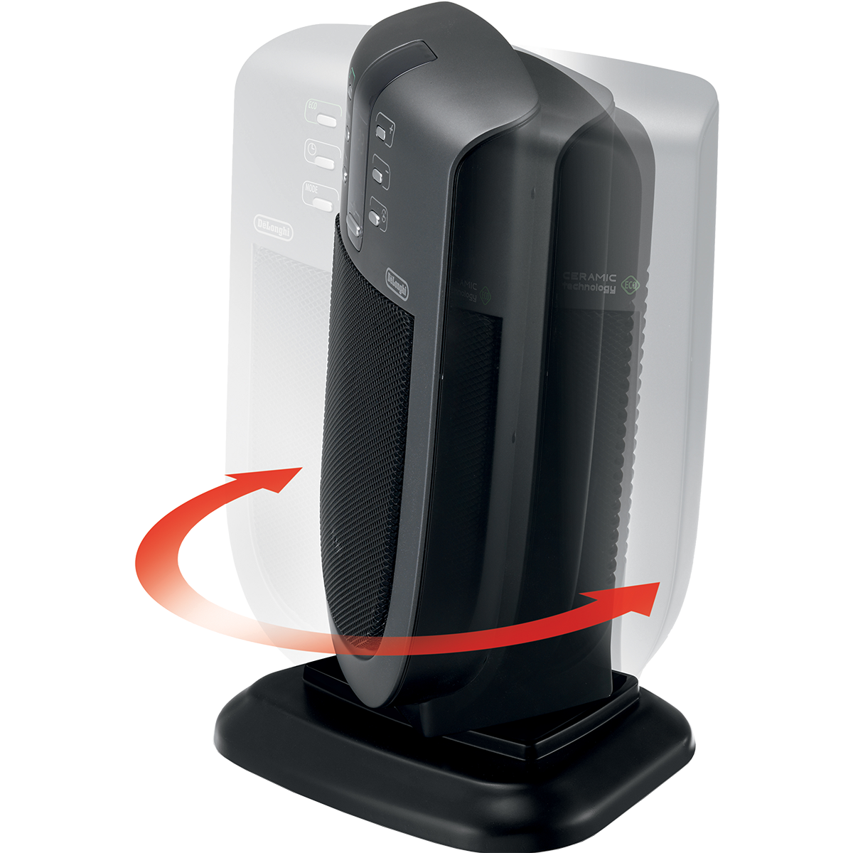 DeLonghi Oscillating Portable Digital Ceramic Heater - Automatic Oscillation