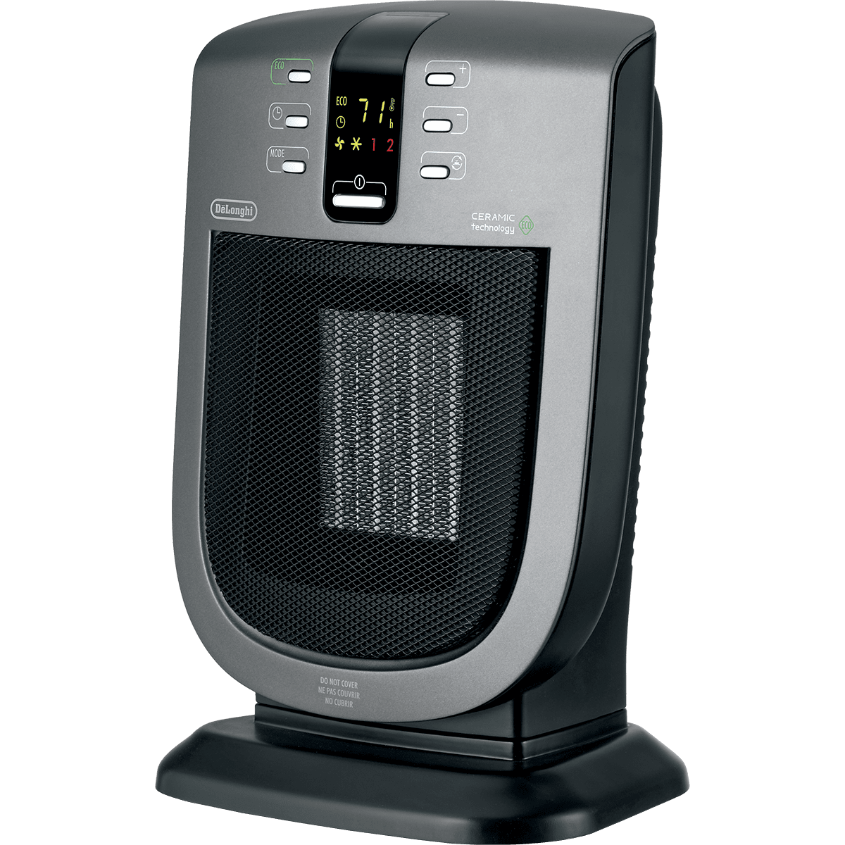 DeLonghi Oscillating Portable Digital Ceramic Heater - Left Angle