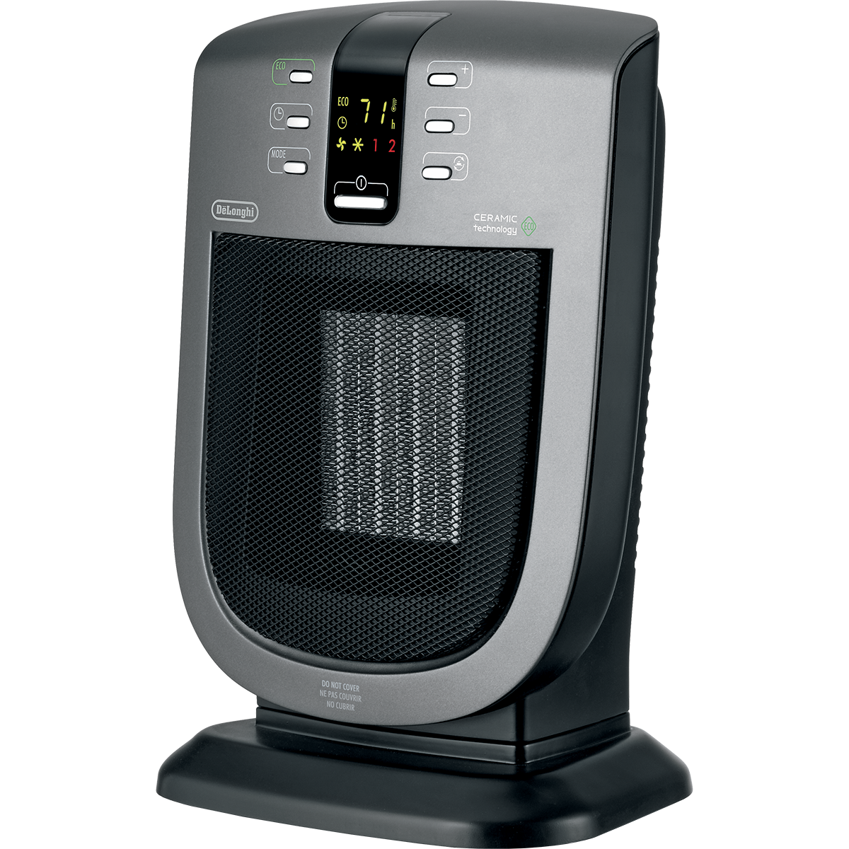DeLonghi Oscillating Portable Digital Ceramic Heater - Left Angle