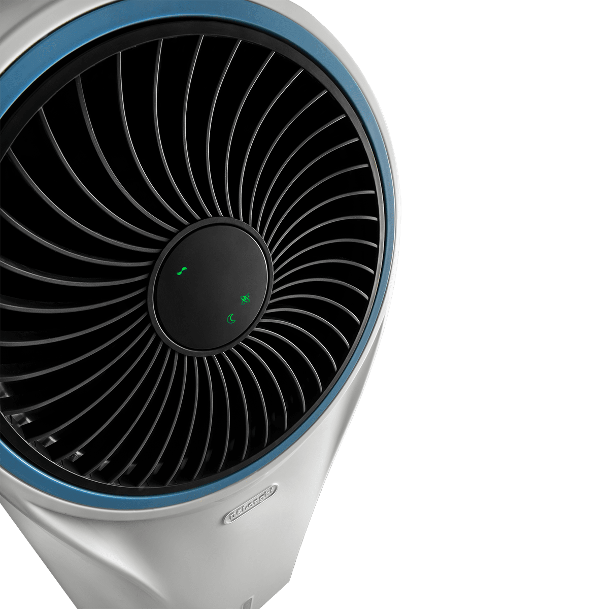 DeLonghi EV250 Portable Evaporative Cooler - Top Angle with Display