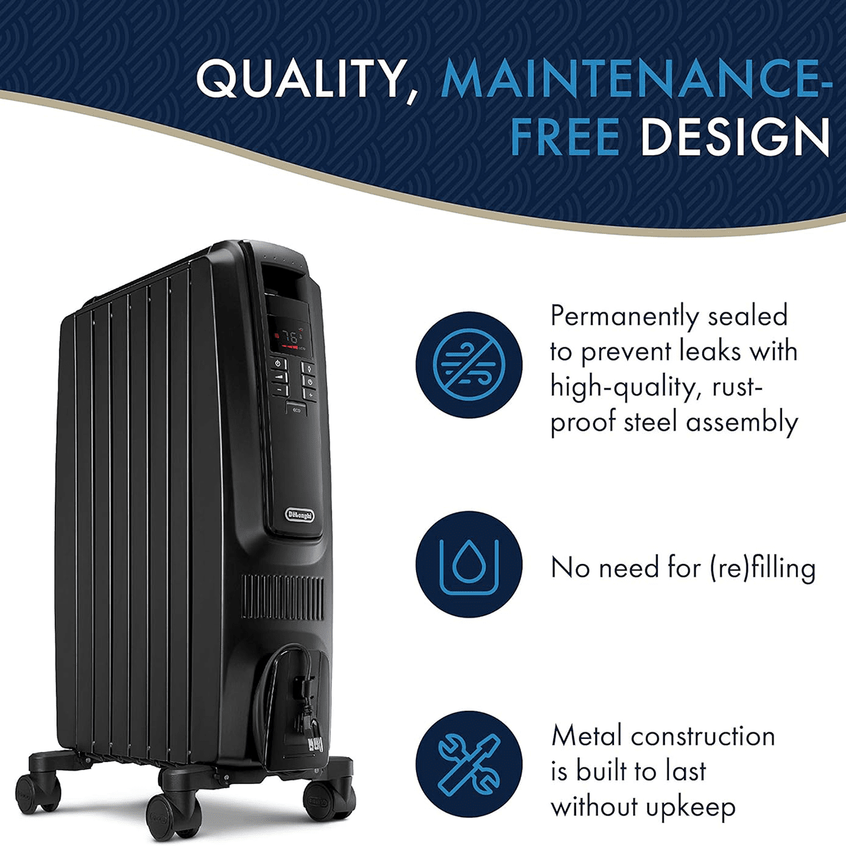 Delonghi TRD40615 Oil Filled Radiator Heaters - Infographic 3