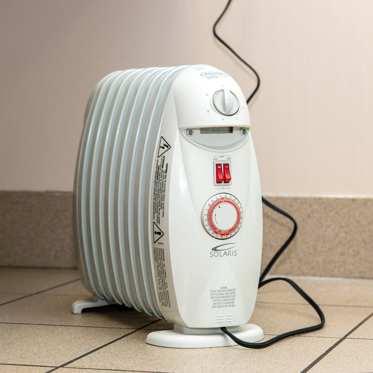 DeLonghi 1200W Bathroom Radiator Heater - in bathroom