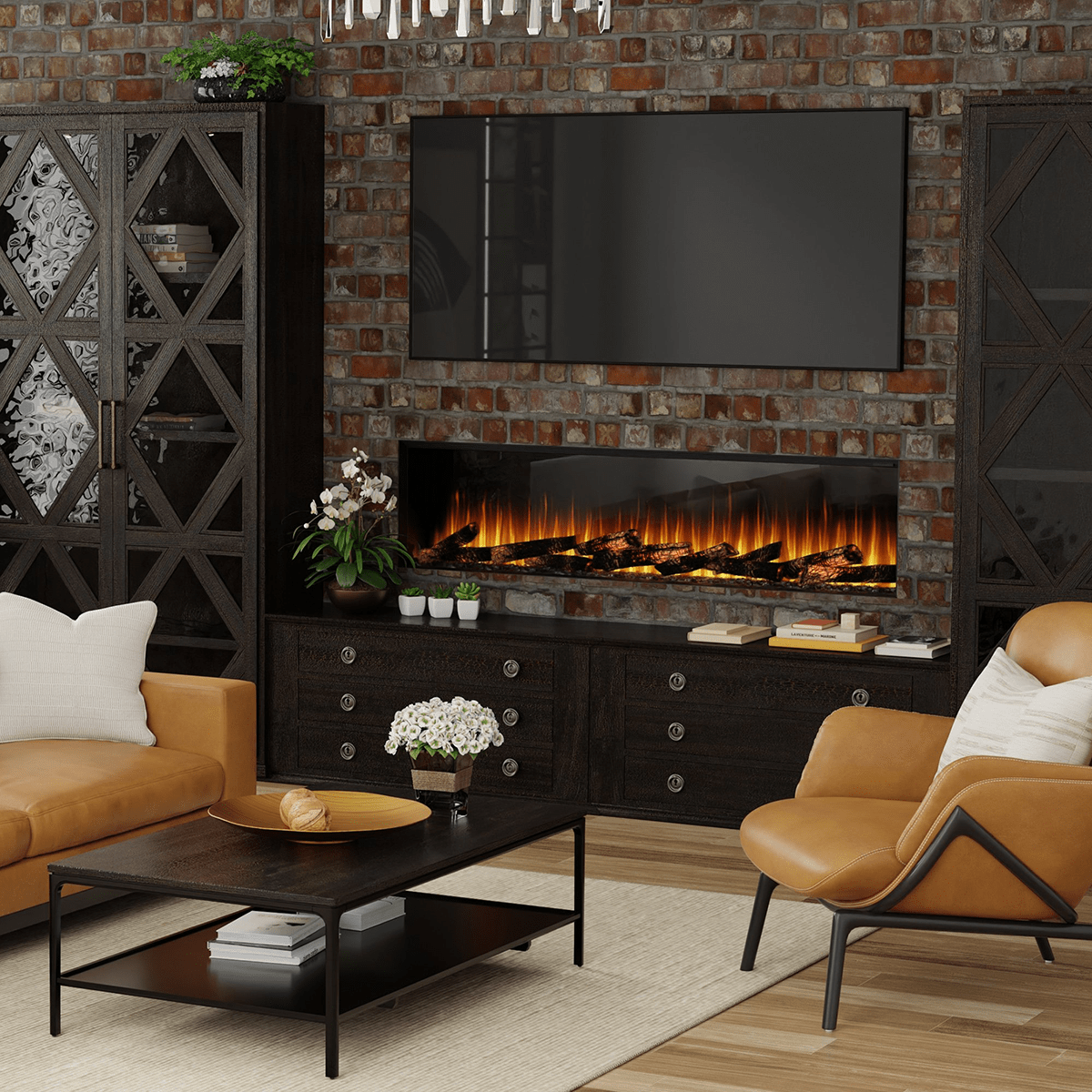 Dimplex Ignite Ultra Linear Built-In Electric Fireplaces 74-Inch - Lifestyle