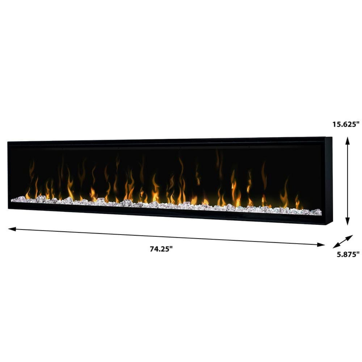 Dimplex IgniteXL Electric Fireplace - 74-inch Dimensions