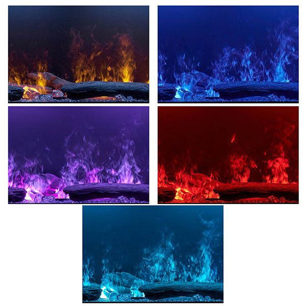 Dimplex Opti-Myst Linear Electric Fireplace w/ Acrylic Ice & Driftwood - Different Colors