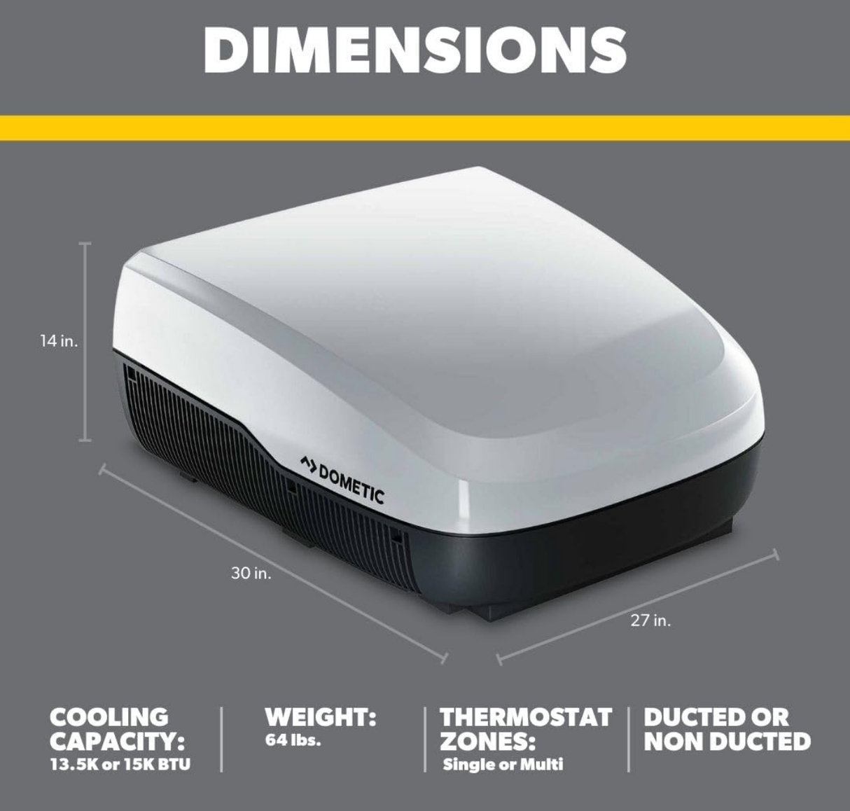 Dometic FreshJet 3 Series 13K-15K BTU RV Air Conditioner - Infographic 5