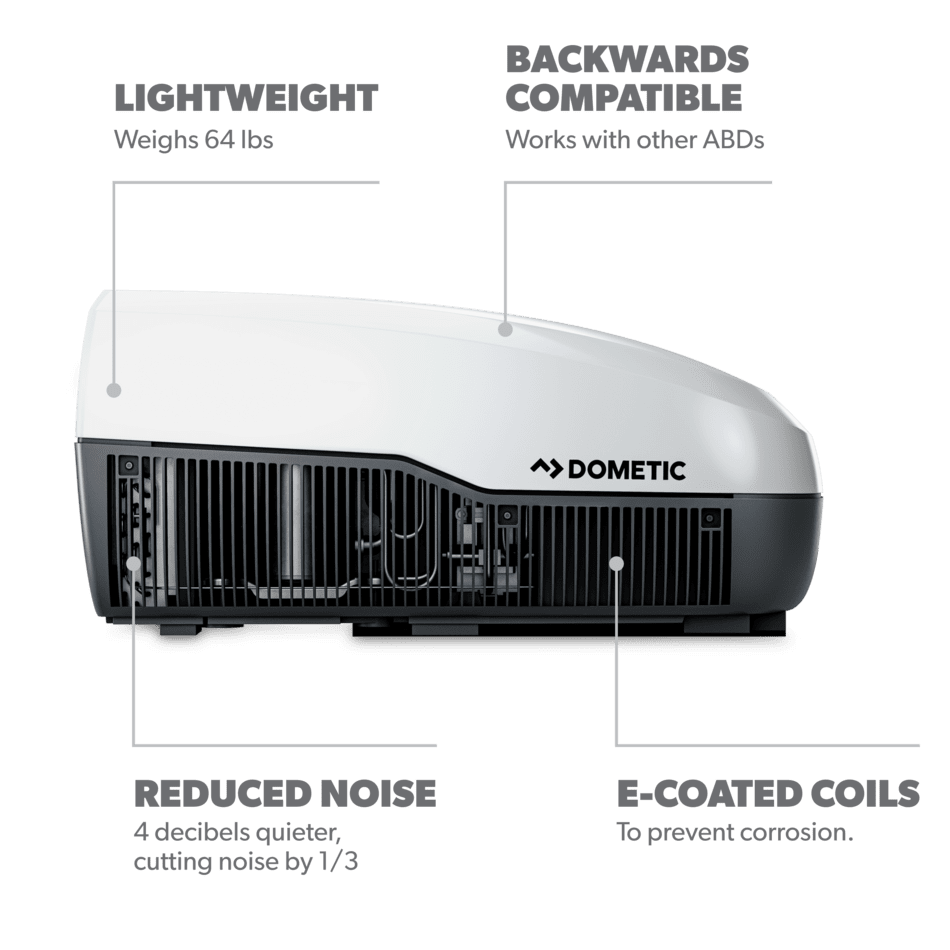 Dometic FreshJet 3 Series 13,500 BTU Rooftop RV Air Conditioner - white - features