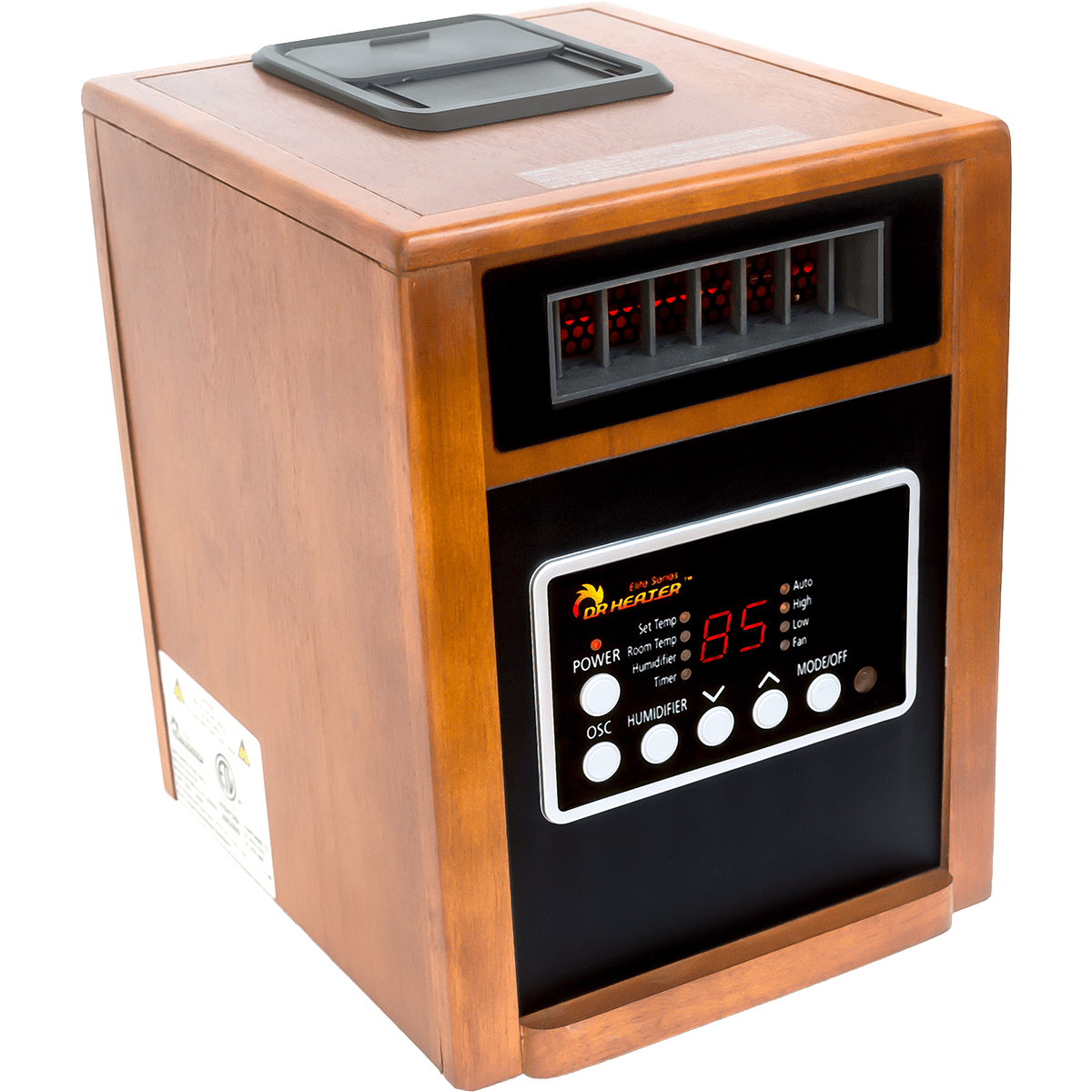Dr. Infrared Heater DR998 Elite Series Space Heater + Humidifier - angle