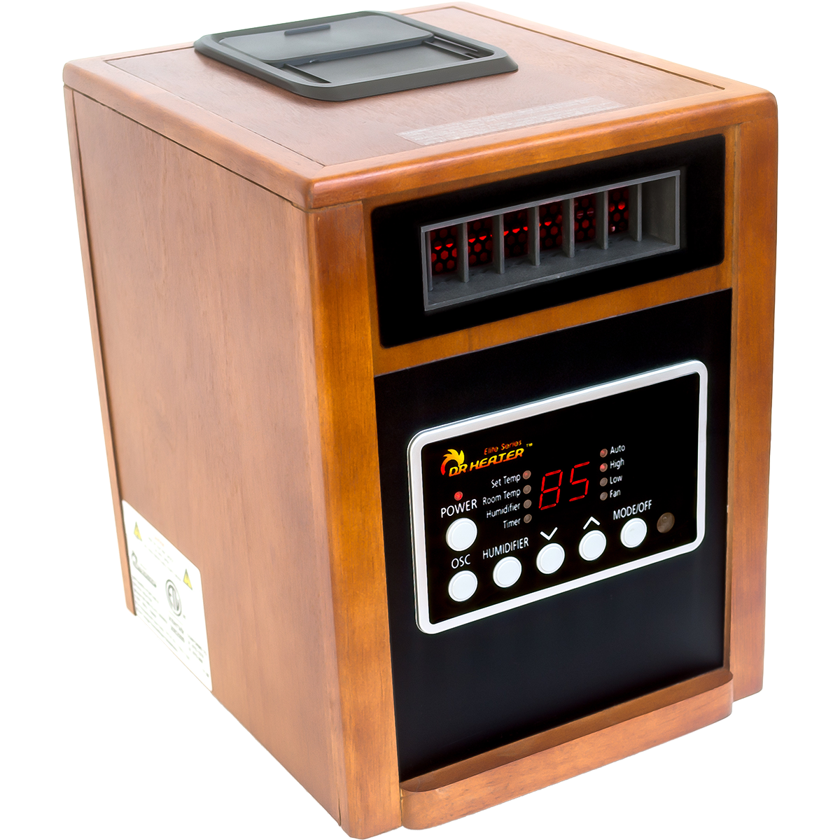 Dr. Infrared Heater DR998 Elite Series Space Heater + Humidifier - angle