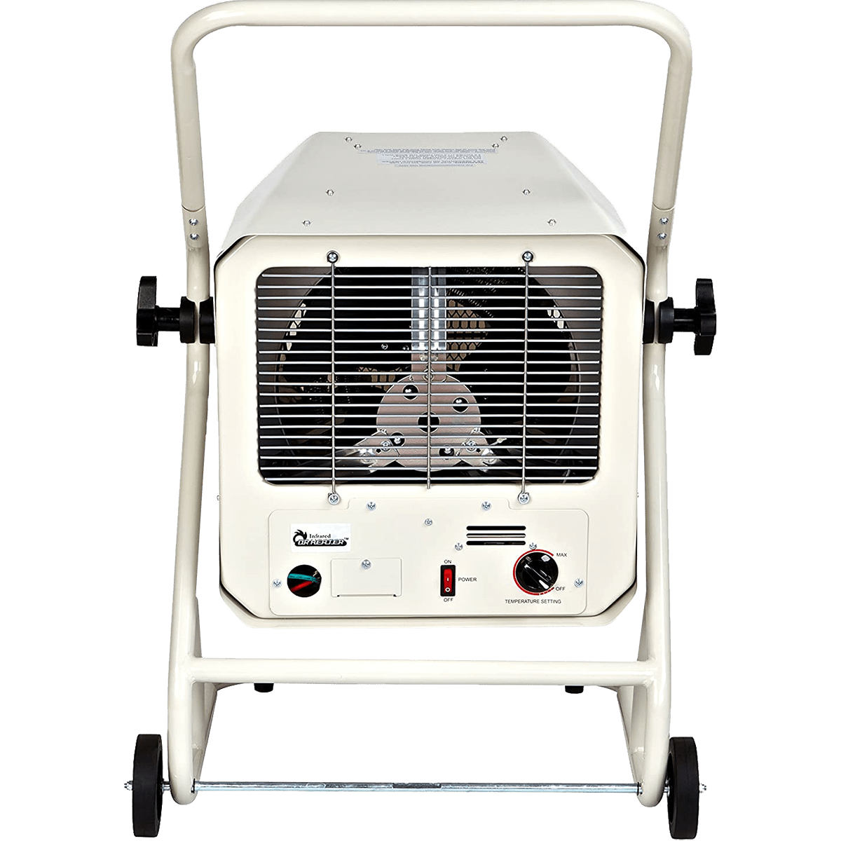 Dr. Infrared Heater 10000 Watt Hardwired Shop Garage Heater w/ Cart - Back