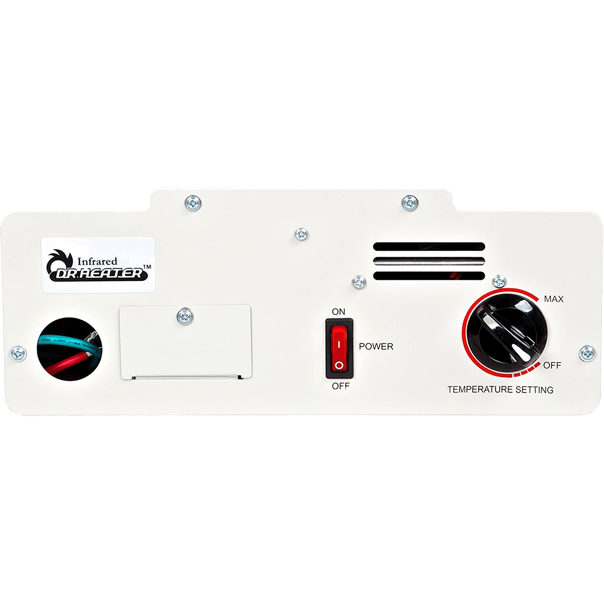 Dr. Infrared Heater 10000 Watt Hardwired Shop Garage Heater w/ Cart - Controls