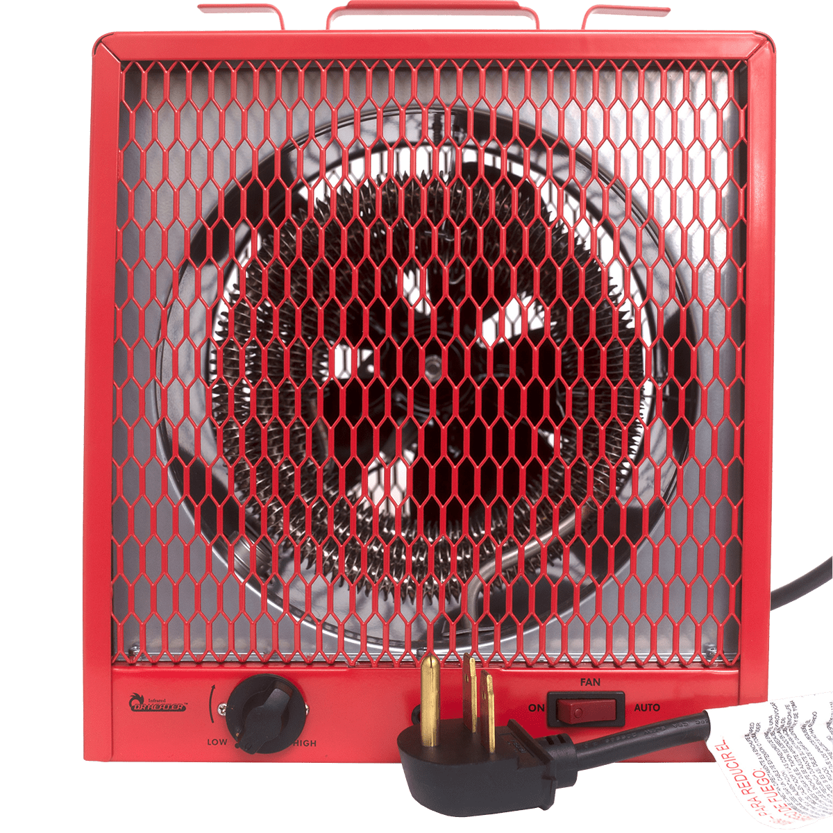 Dr. Infrared Heater 5600 Watt Portable Industrial Garage Heater - Front with Plug