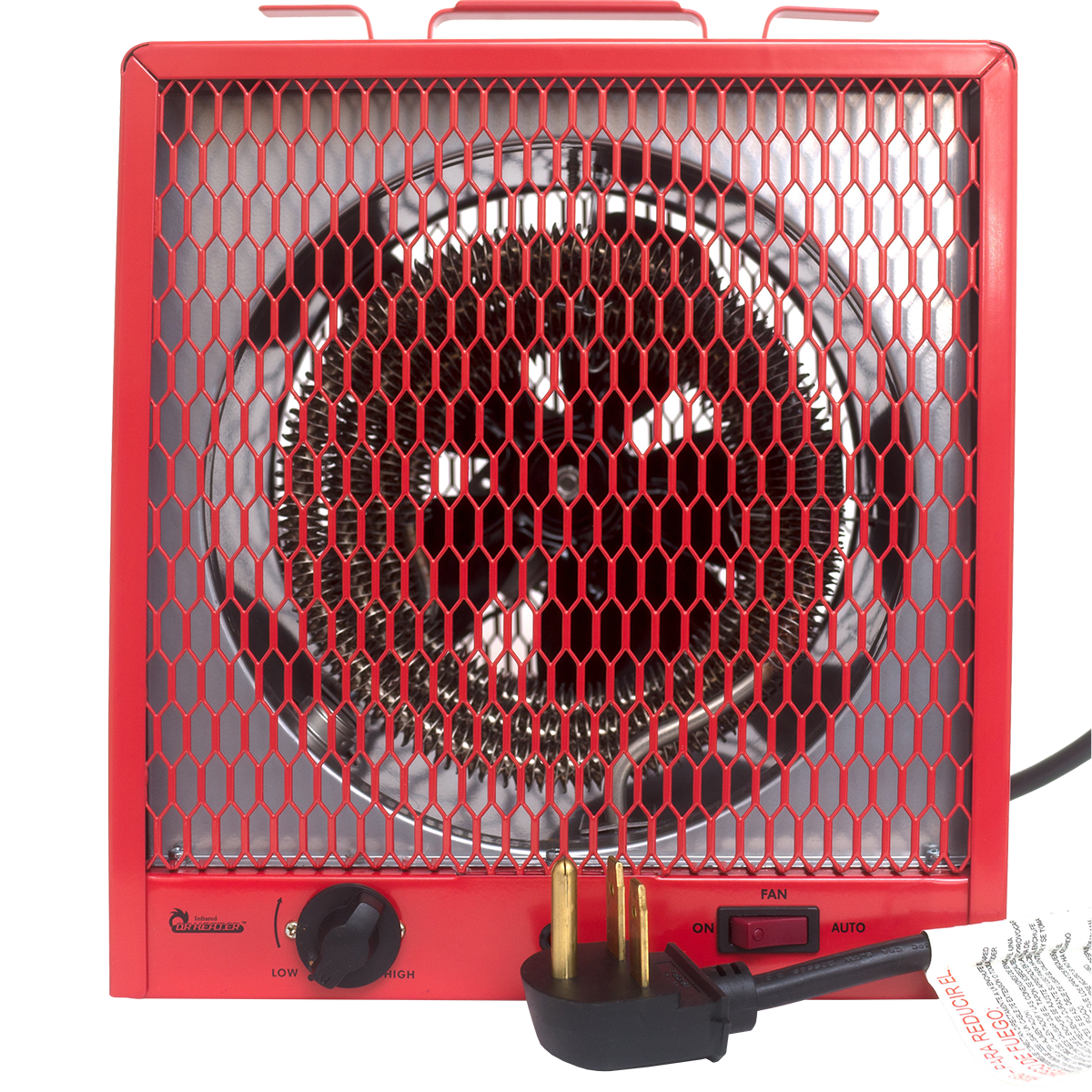 Dr. Infrared Heater 5600 Watt Portable Industrial Garage Heater - Front with Plug