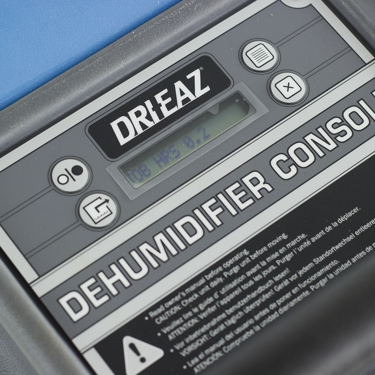 DriEaz 1200 Refrigerant Dehumidifier - controls