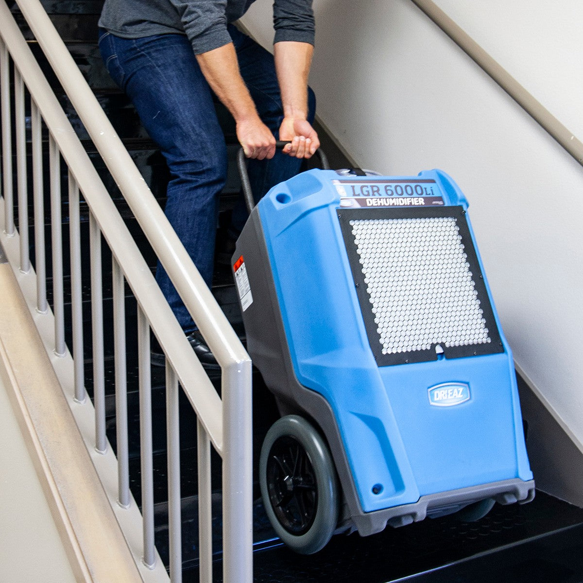 Dri-Eaz LGR 6000i Portable Dehumidifier - on Stairs