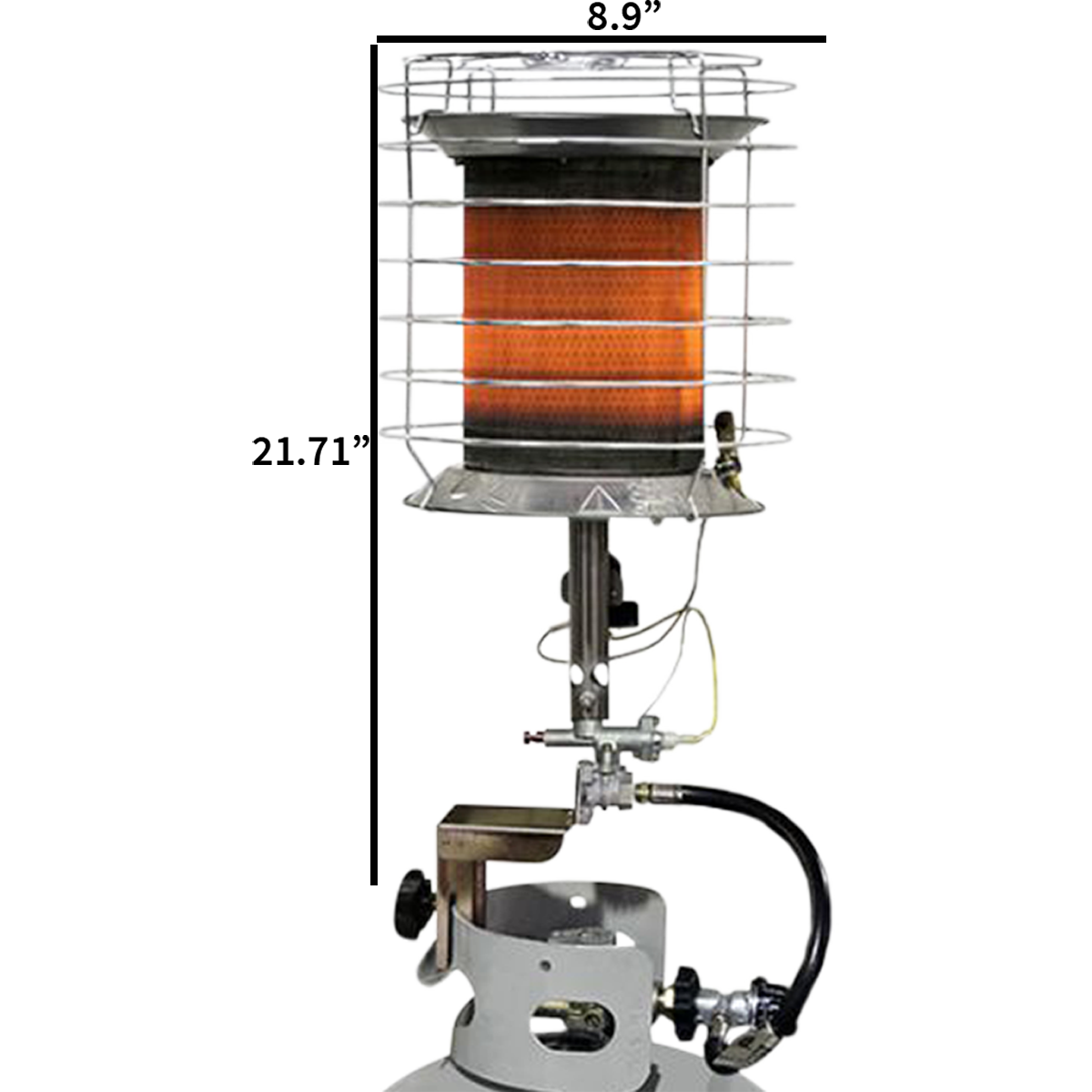 Dyna-Glo RMC-LPC80DG Tank Top Heater - Dimensions