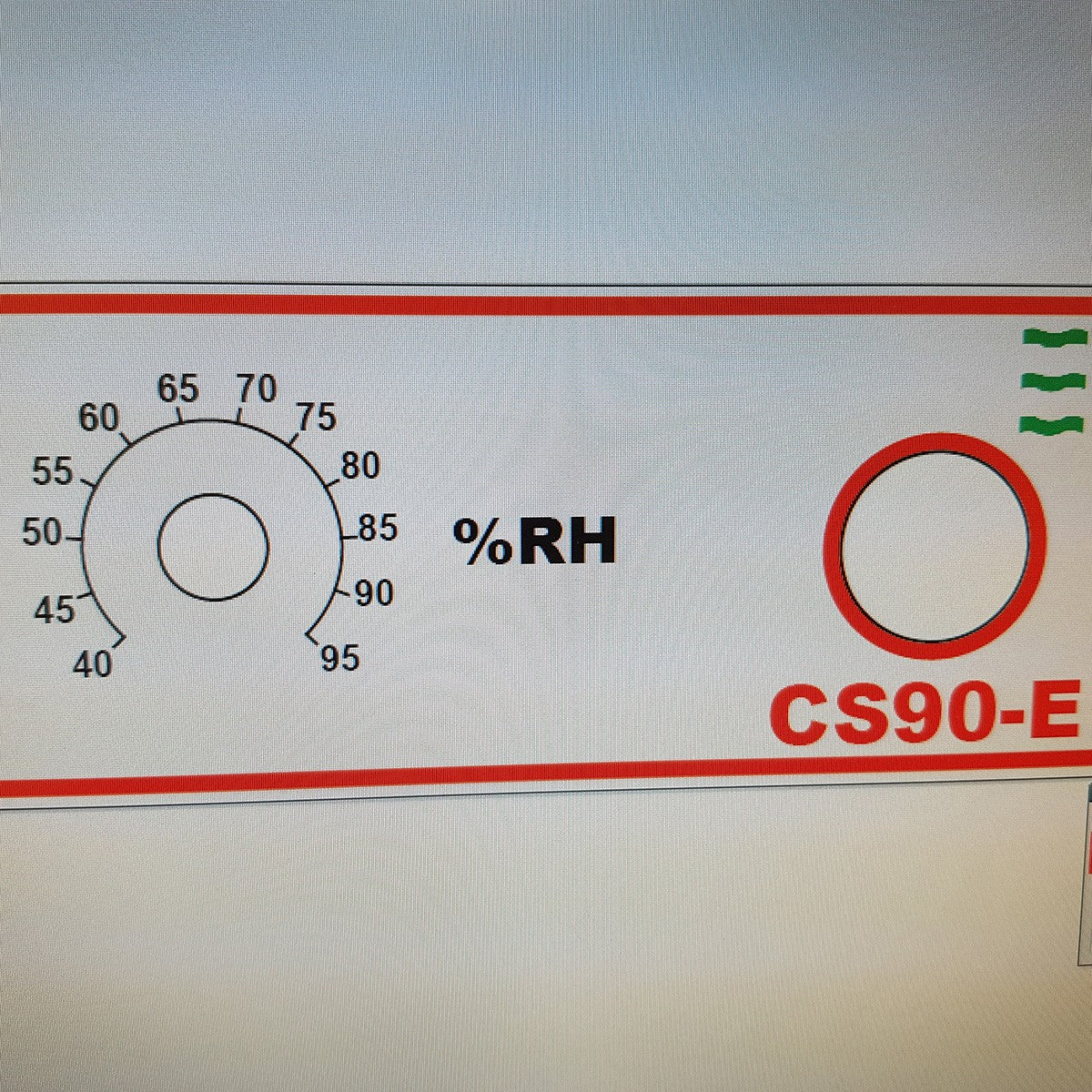 Ebac CS90 Dehumidifier - Relative Humidity Scale