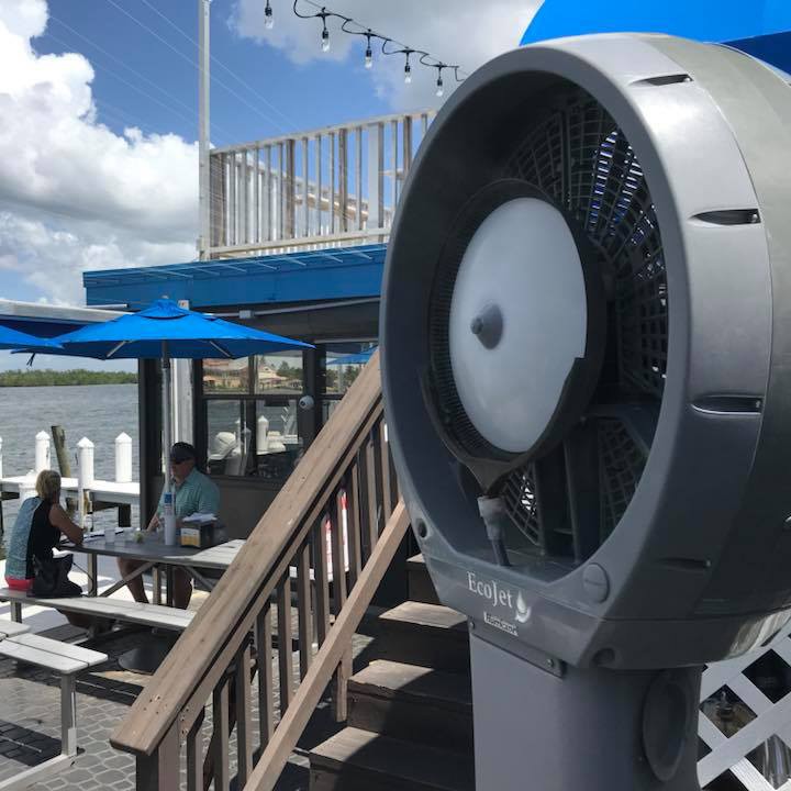 EcoJet by Joape Cyclone 737 Reservoir Portable Commercial Misting Stand Fan