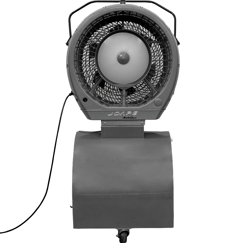 Cyclone 737 Commercial Portable Misting Stand Fan w/ Reservoir - 18-gal. Gray