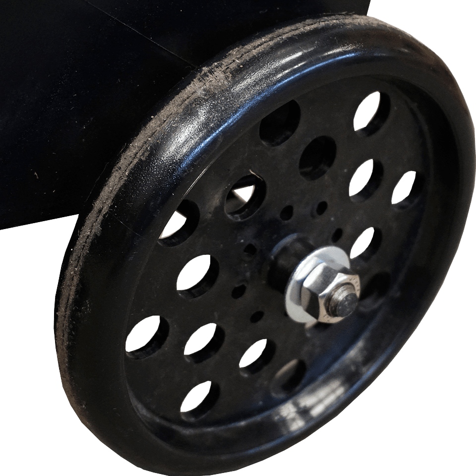 Cyclone 737 Commercial Portable Misting Stand Fan w/ Reservoir - 18-gal. Black - Wheel