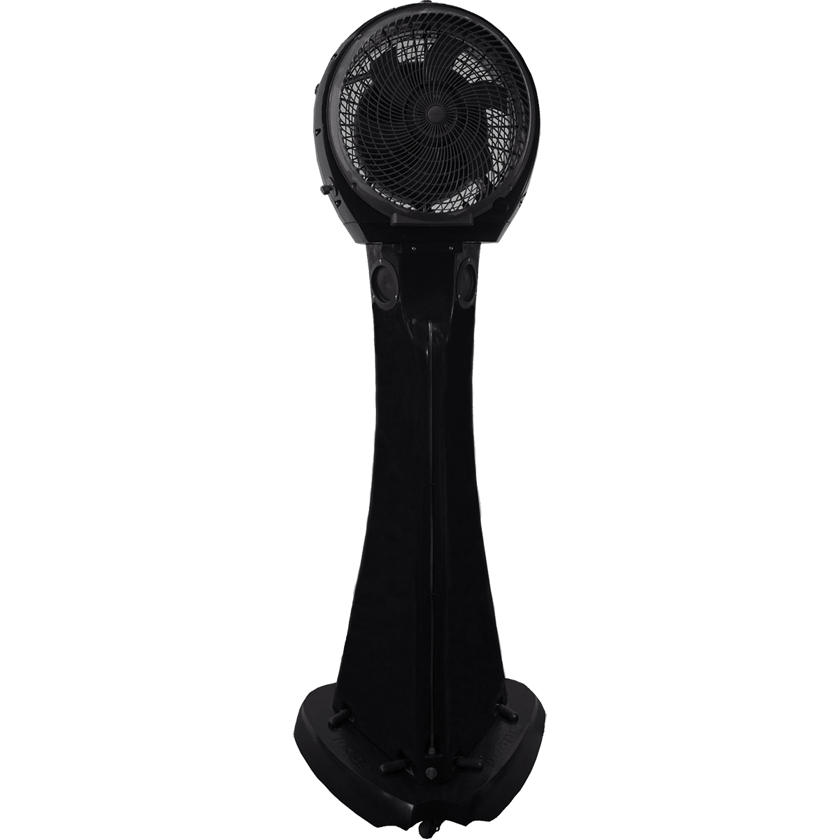 EcoJet by Joape Cyclone 737 Commercial Portable Misting Stand Fan w/ Reservoir - 26-gal. Black - Back View