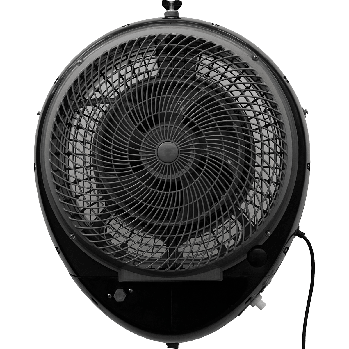 EcoJet by Joape Cyclone 737 Wall Mounted Commercial Misting Fan - Black - Back View