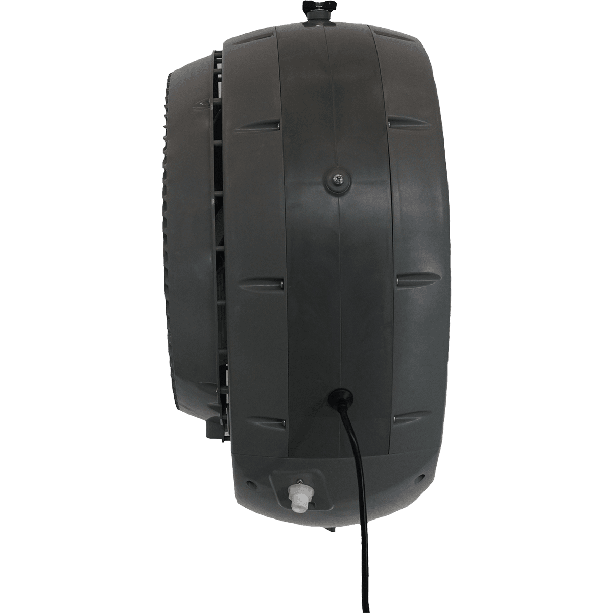 EcoJet by Joape Cyclone 737 Wall Mounted Commercial Misting Fan - Gray - Side View