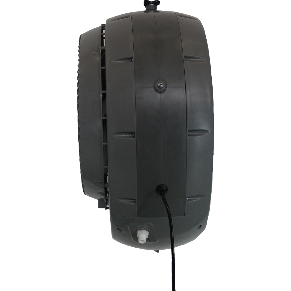 EcoJet by Joape Cyclone 737 Wall Mounted Commercial Misting Fan - Gray - Side View
