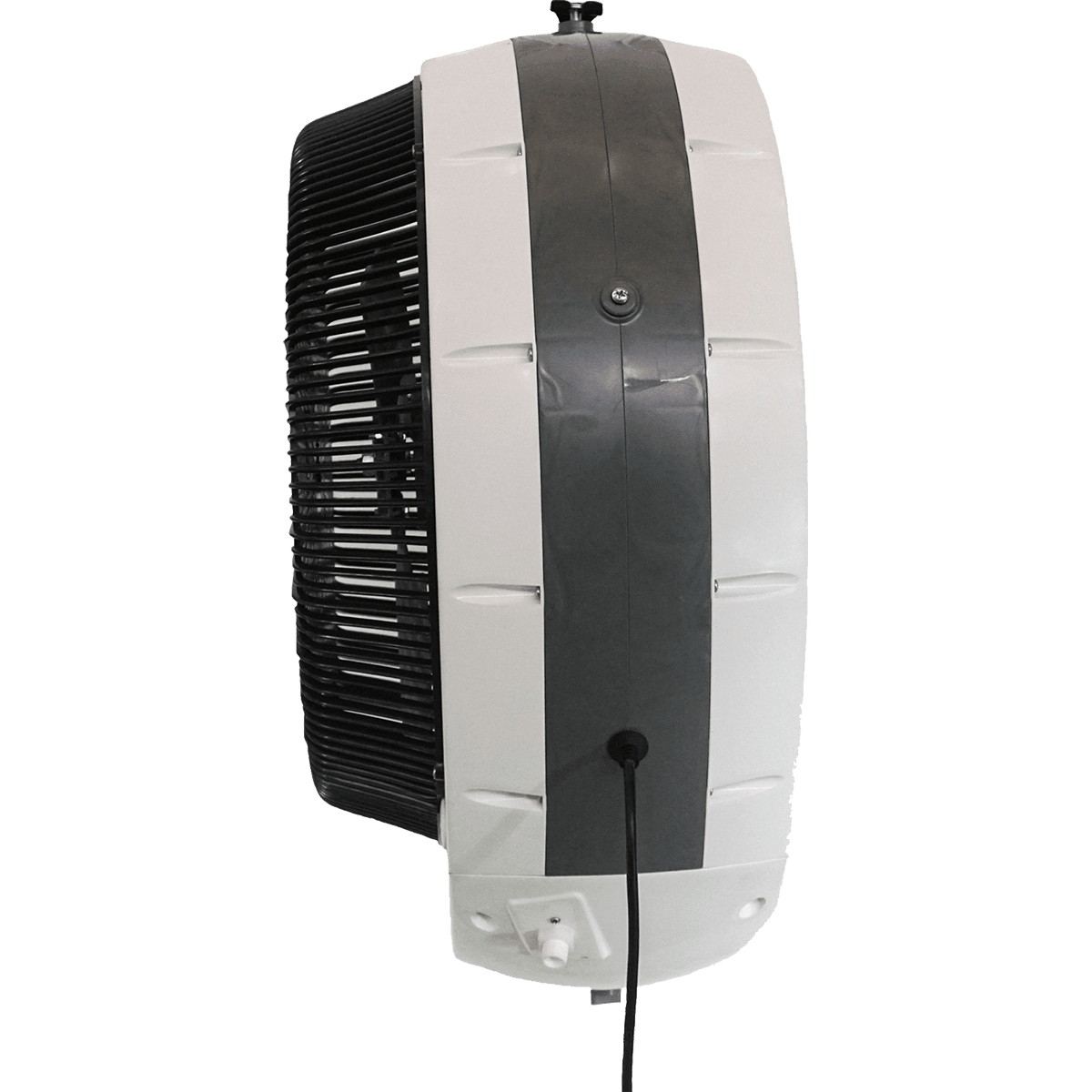 EcoJet by Joape Cyclone 737 Wall Mounted Commercial Misting Fan - White - Side View