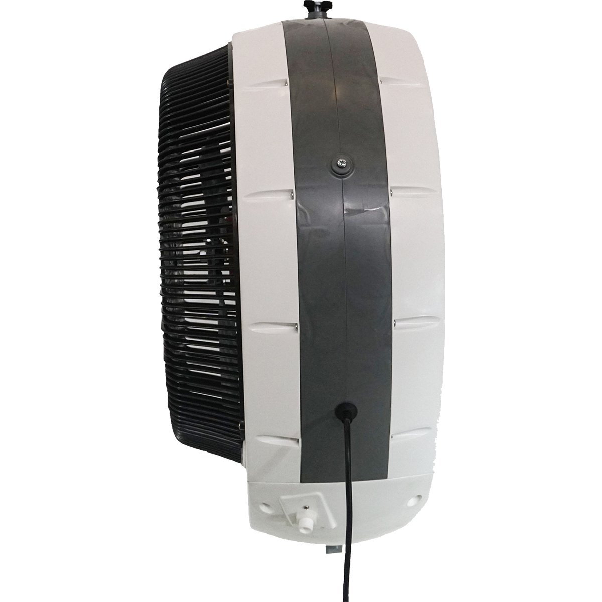 EcoJet by Joape Cyclone 737 Wall Mounted Commercial Misting Fan - White - Side View